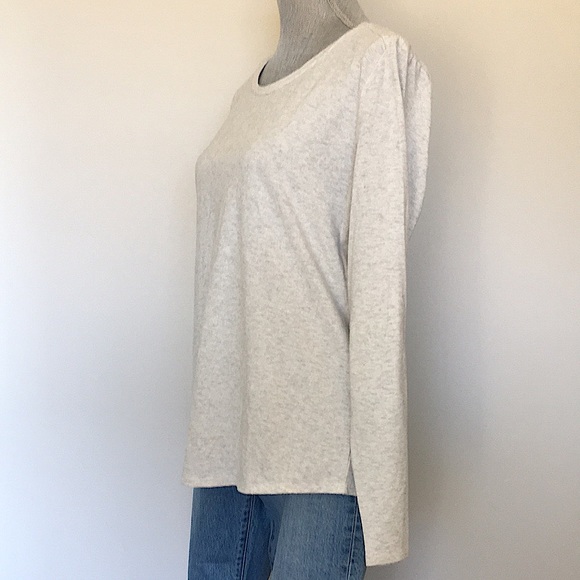 3/$20 EUC LOFT Silver Shimmer Stripe Long Sleeve Tee, size Large ❤️ - Picture 10 of 10